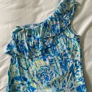 Lilly Pulitzer one shoulder tank top
